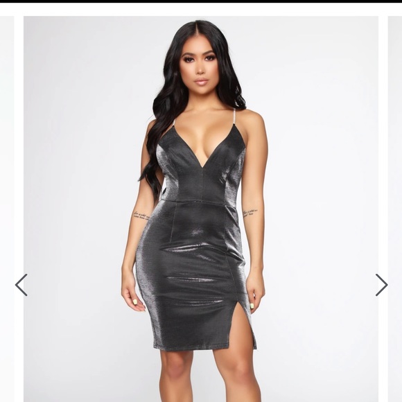 Fashion Nova Dresses & Skirts - Fashion nova Live A Little Mini Dress - Silver